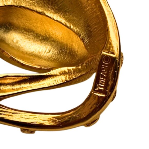 Vintage Crown Trifari Gold Leopard Cat Brooch MINT with Box - Picture 2 of 11